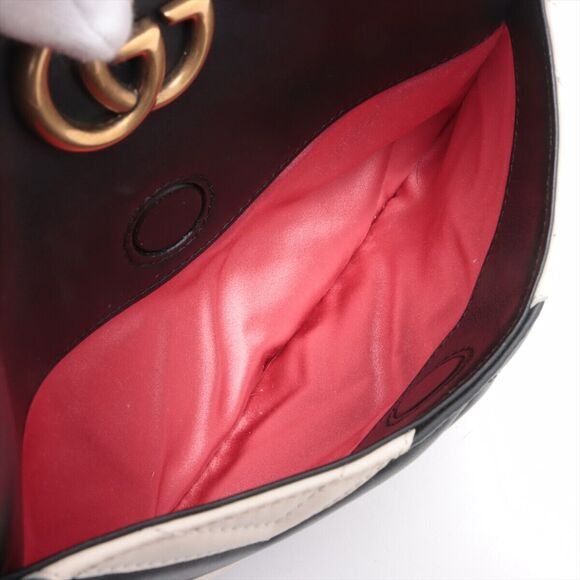 Gucci Gg Marmont Leather Chain Shoulder #137003G89B - Picture 8 of 10